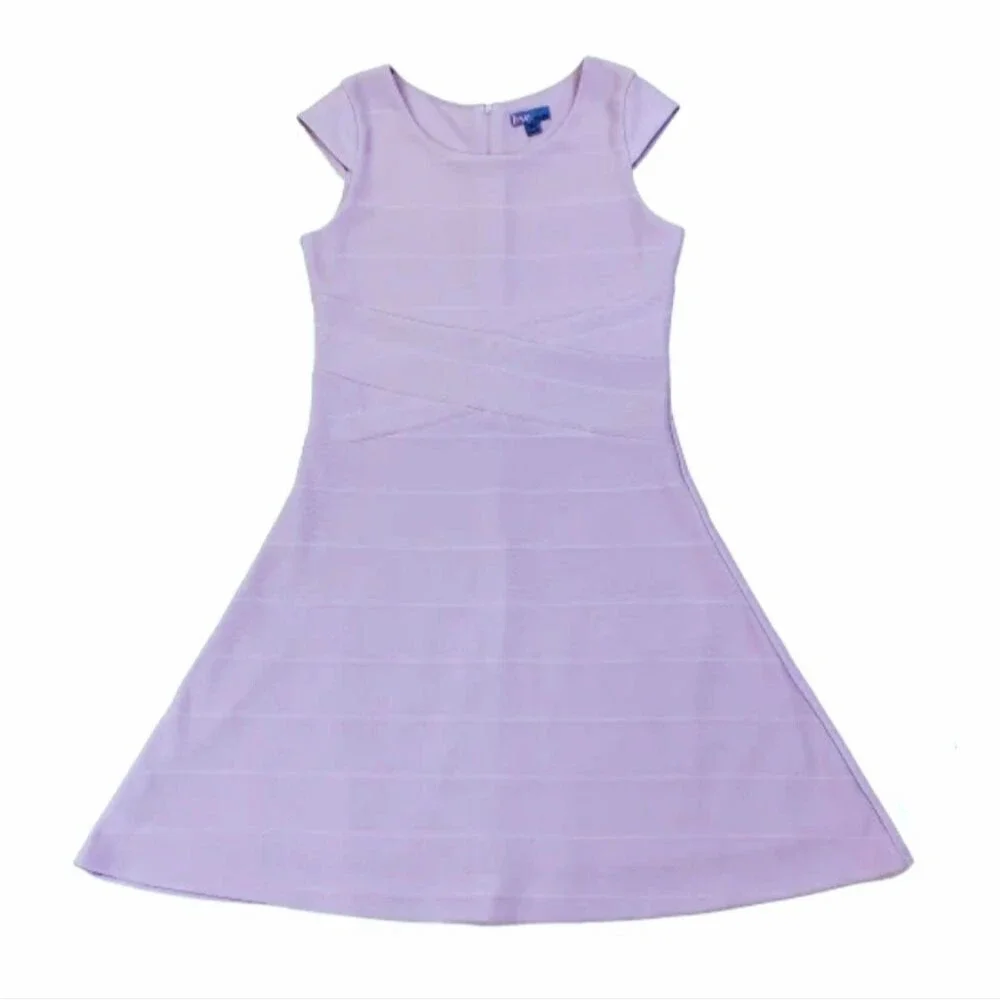 LOVE Ava & Yelly Preppy Purple A-line Skater Dress NWT Youth Girls S (7/8) Lined